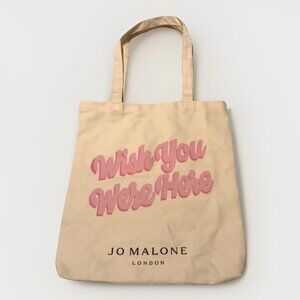 Jo Malone 100% Cotton Tote Bag Purse Wish You Were Here‎ New